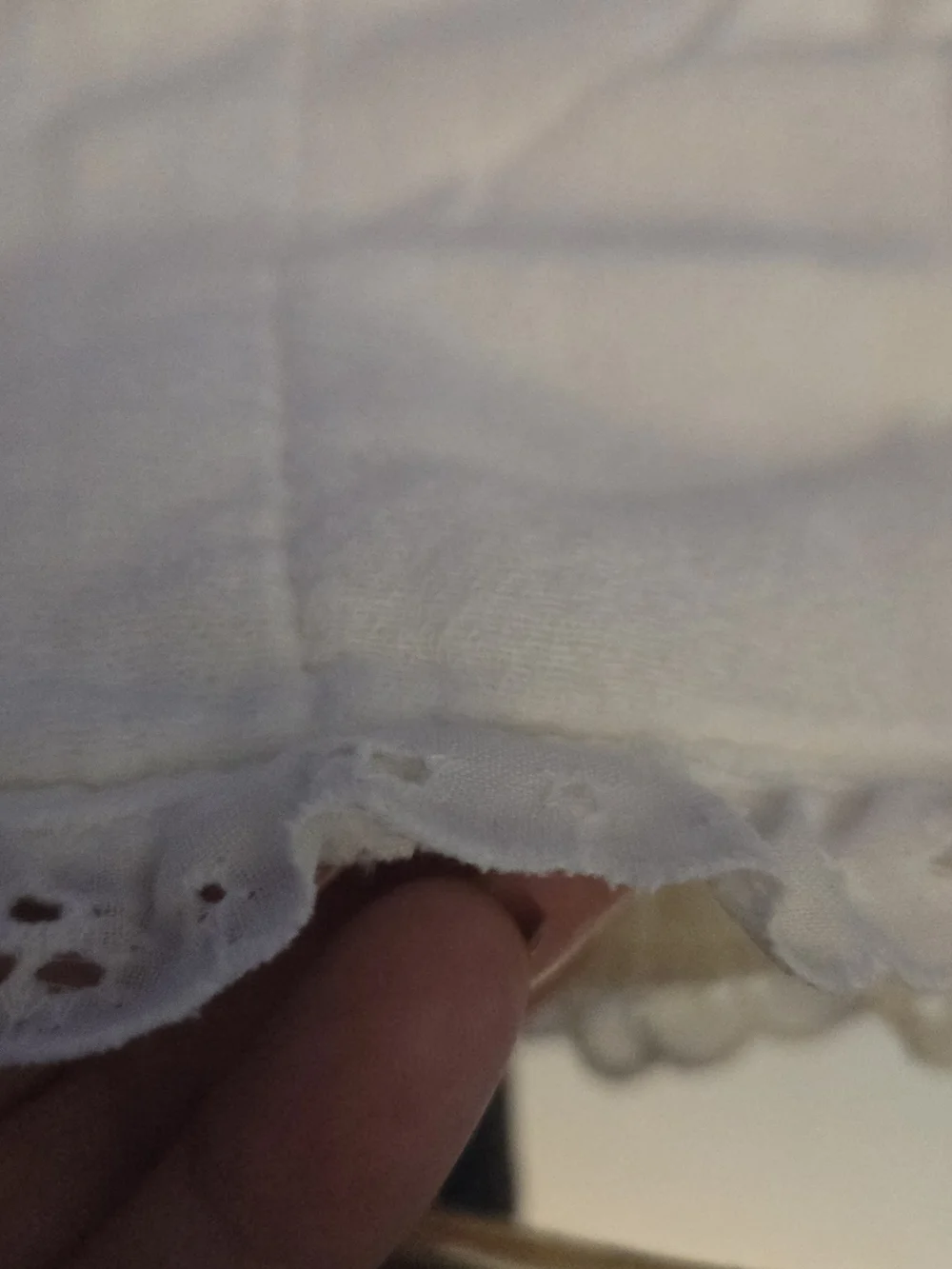 Vintage Dundee Teddy Bear Baby Burp Cloth Eyelet Lace Trim Nursery Linen